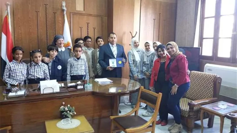 طلاب مدرسة التوفيق فى ضيافة اداب بنى سويف