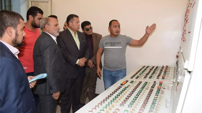 محافظ بني سويف يتابع اصلاح منظومة الصرف الصناعي ببياض