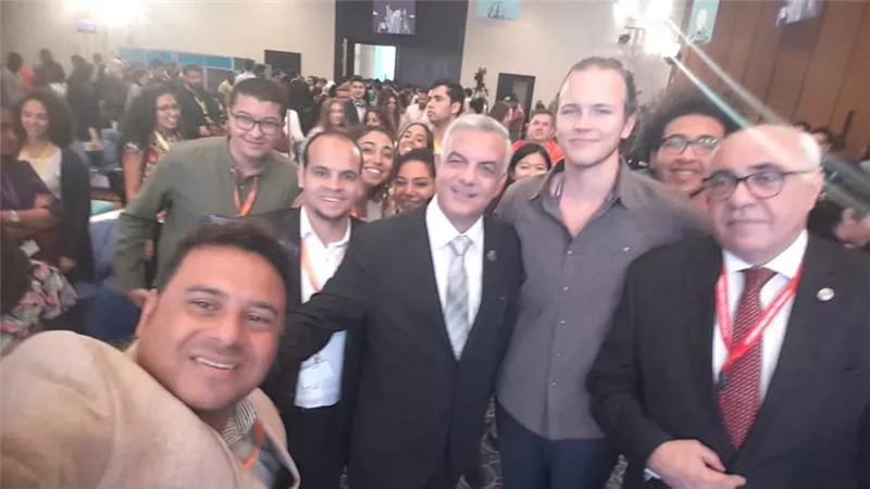 رئيس جامعة المنوفية يلتقى شباب منتدى العالم 2018