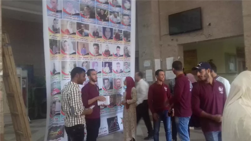 بالصور..بدء الدعاية لانتخابات اتحاد الطلاب بآداب الفيوم