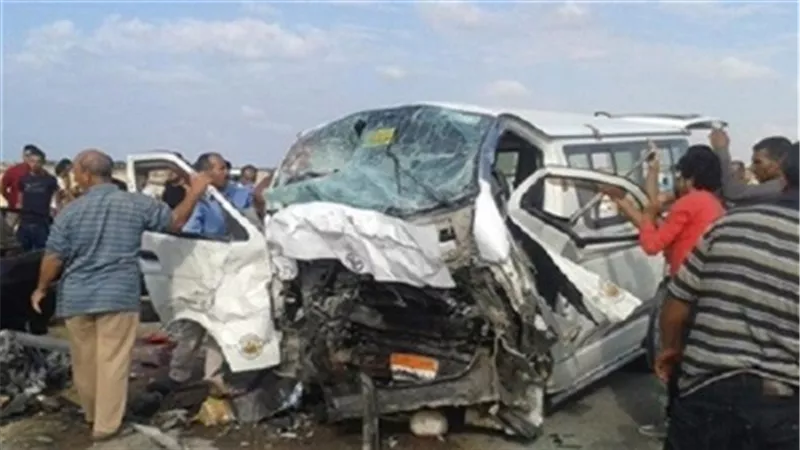 اصابة 15 فى حادث انقلاب سيارة ميكروباص بالبحيرة