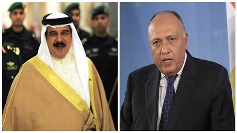 سامح شكري يلتقي ملك البحرين