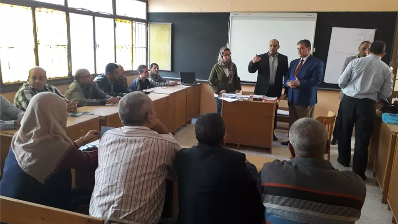 عبدالمنعم يشيد بتدريب ترشيد المياه أثناء جولته بمدارس الفيوم