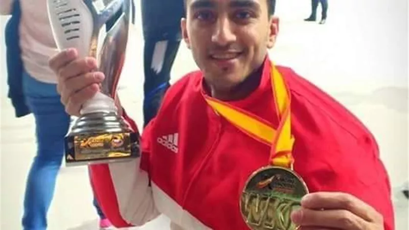 ابو النجا شربين بطلا للعالم فى الكاراتيه