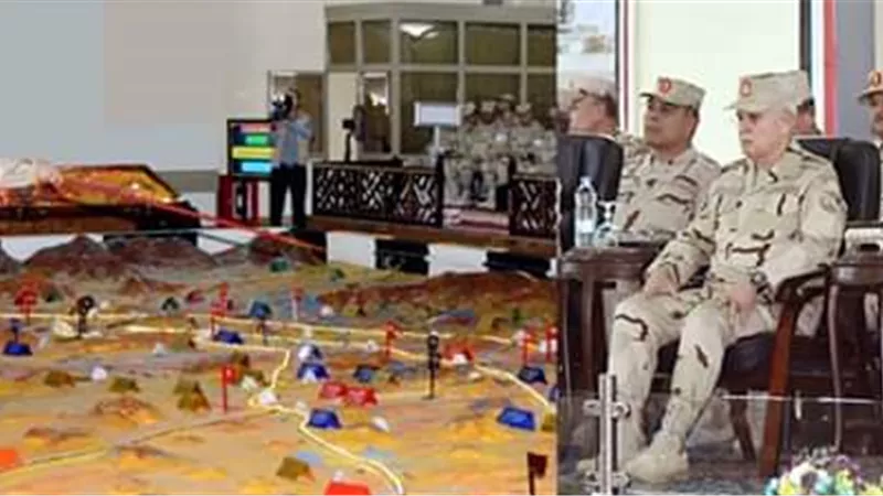 رئيس الأركان يتفقد مشروع مراكز القيادة (بدوى 35) الذى تجريه إحدى تشكيلات الجيش الثانى الميدانى