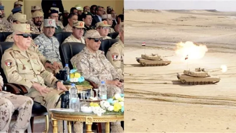 رئيس الأركان وعدد من قادة القوات المسلحة للدول العربية الشقيقة يشهدون المرحلة الرئيسية للتدريب المشترك 