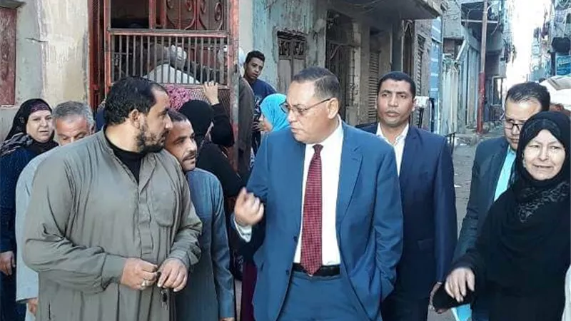 محافظ الشرقية يفاجيء الوحدة المحلية بمنشأة رضوان بأبو كبير