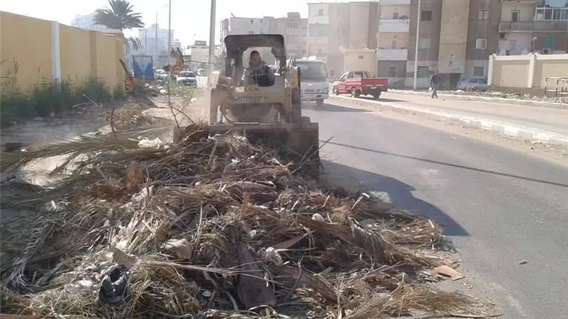 رفع 600 طن قمامة ومخلفات من شوارع حى السويس