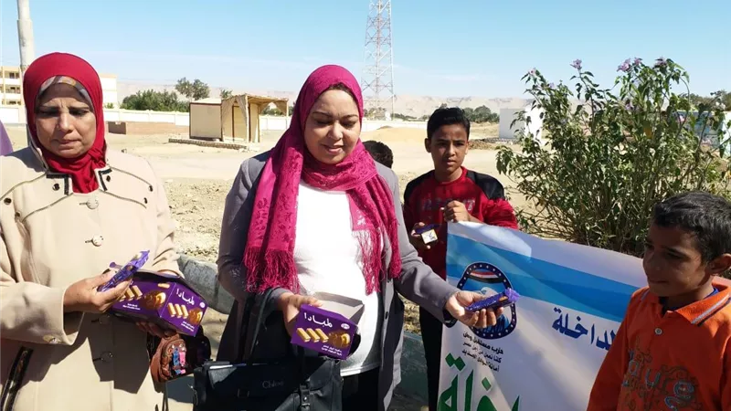 معسكر تجميل وتشجير قرية غرب الموهوب بواحة الداخلة