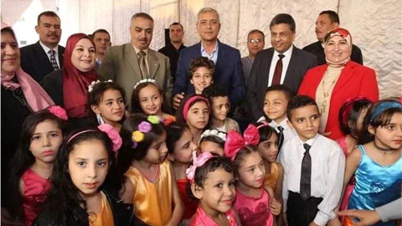 محافظ المنوفية ونقيب المهندسين يشهدان الإحتفال بأعياد الطفولة بمدرسة اللغات بشبين الكوم