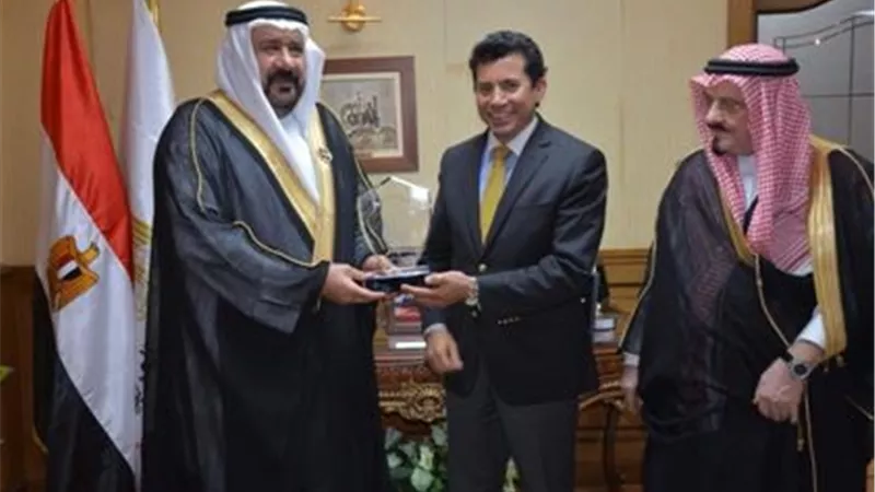 وزيرالرياضة يبحث التعاون مع رئيس الاتحاد العربي للاستثمار والتطوير العقاري