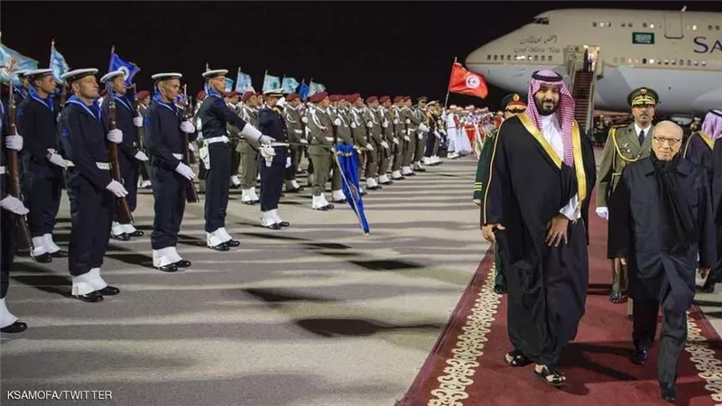 ولي العهد السعودي يصل تونس
