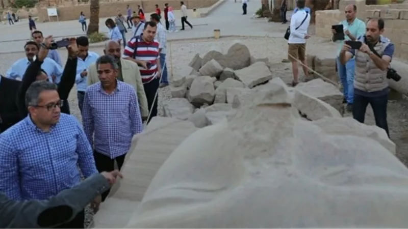 بدء أعمال مشروع ترميم وتركيب التمثال الأخير للملك لرمسيس الثانى بالأقصر