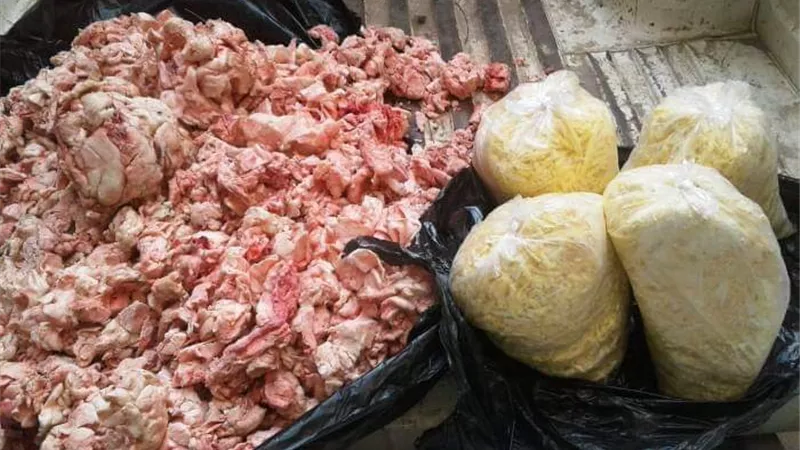 ضبط مواد غذائية فاسدة قبل بيعه للمواطنين