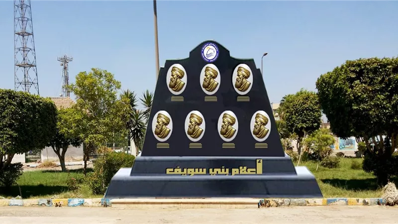 تمثال للإمام البوصيري بجامعة بني سويف