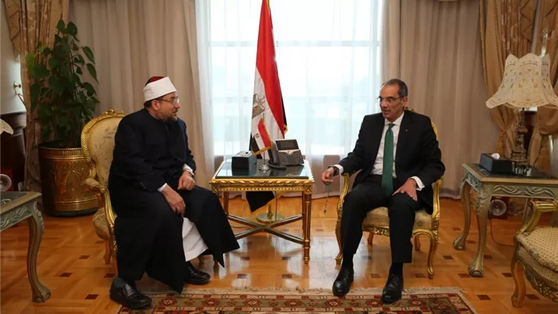 وزيرا الاتصالات والاوقاف يبحثان أوجه التعاون المشترك ¨ صور