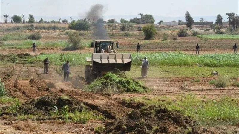 ازالة 394 حالة تعدى على الاراضى الزراعة بسوهاج