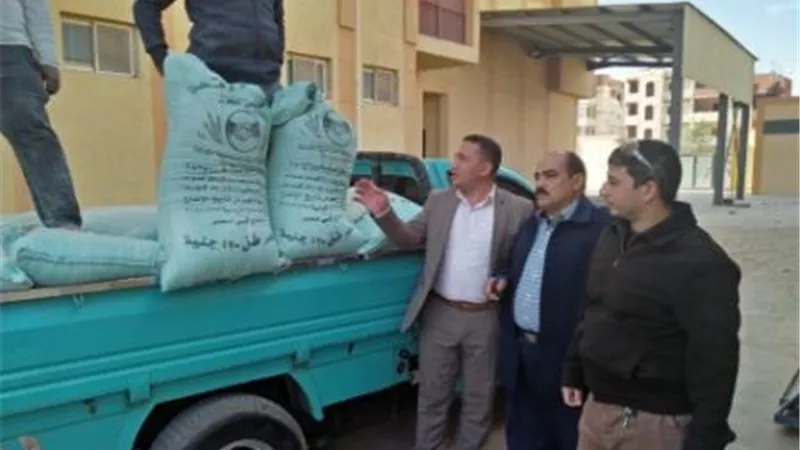 ضبط كمية من الدقيق المدعم قبل بيعها بالسوق السوداء بالسادات