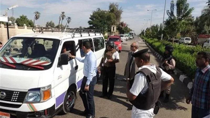 ضبط 1595 مخالفه مرورية بكفر الشيخ