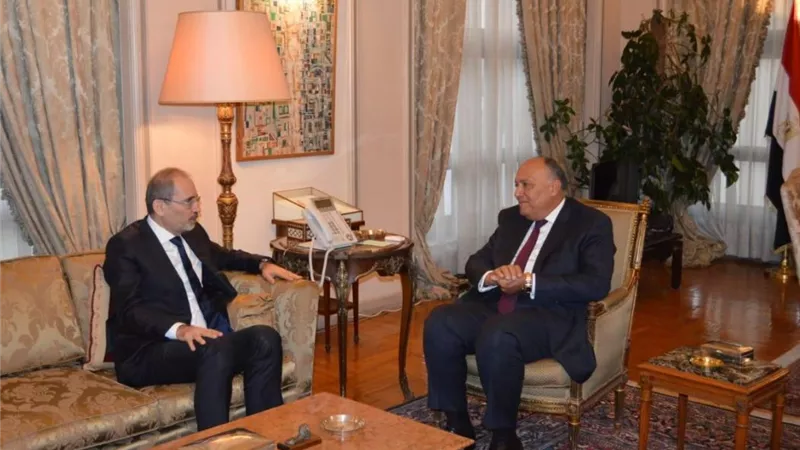 وزير الخارجية ونظيره الاردنى يؤكدان عمق العلاقات بين البلدين فى كافة المجالات