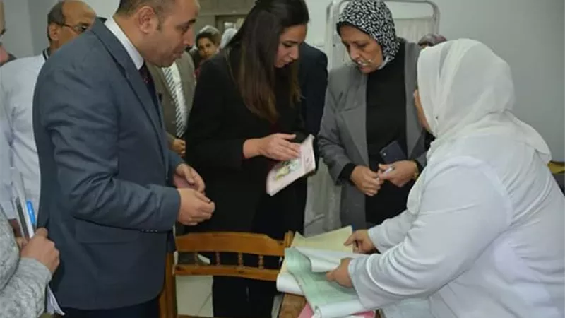 نائب محافظ البحيرة تنهي مشاكل المواطنين داخل التأمين الصحى بابو الريش