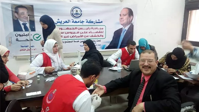 استمرار حملة 100 مليون صحة بشمال سيناء لليوم السادس على التوالى