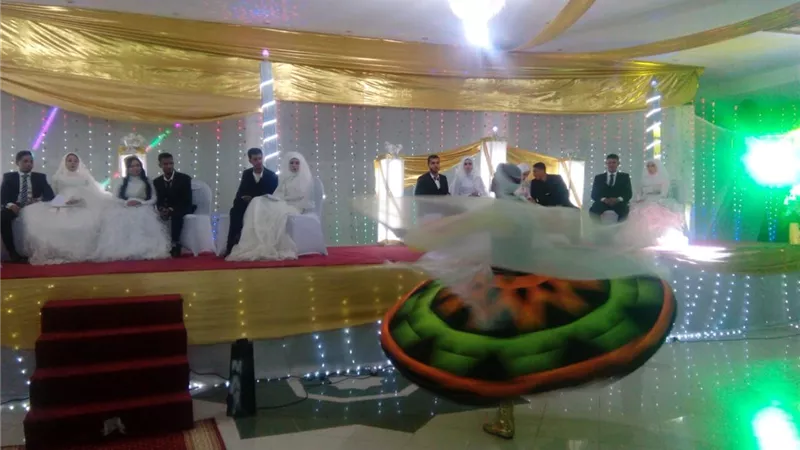 محافظ مطروح يشهد حفل زفاف جماعي لـ 18 عريسا وعروسة
