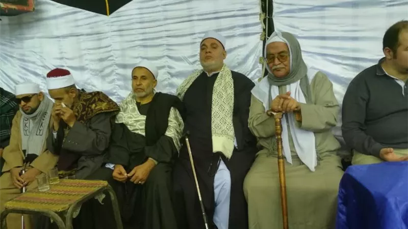 أهالي المنايل احتفلوا بالمولد النبوي الشريف بساحة مسجد العمدة