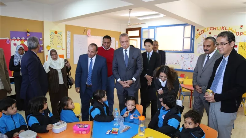 الهجان يتفقد المدرسة المصرية اليابانية بقنا