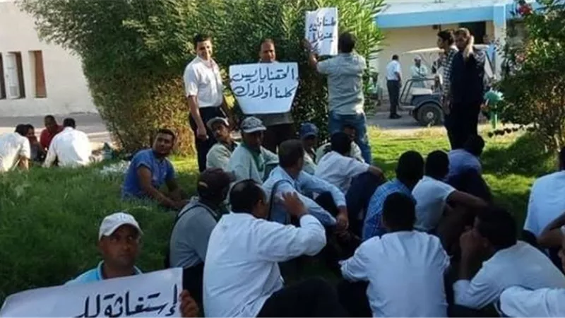 ابرام اتفاقية باستمرار صرف اجور وامتيازات عمال مجاويش بالغردقة