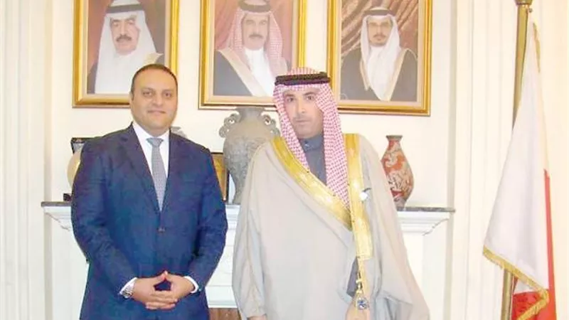 مندوب الرئاسة يهنئ سفير البحرين في القاهرة بالأعياد الوطنية