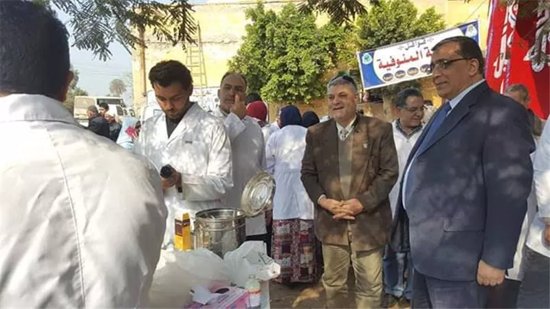 جامعة المنوفية .. قافلة طبية بيطرية بالمجان لقرية اشليم
