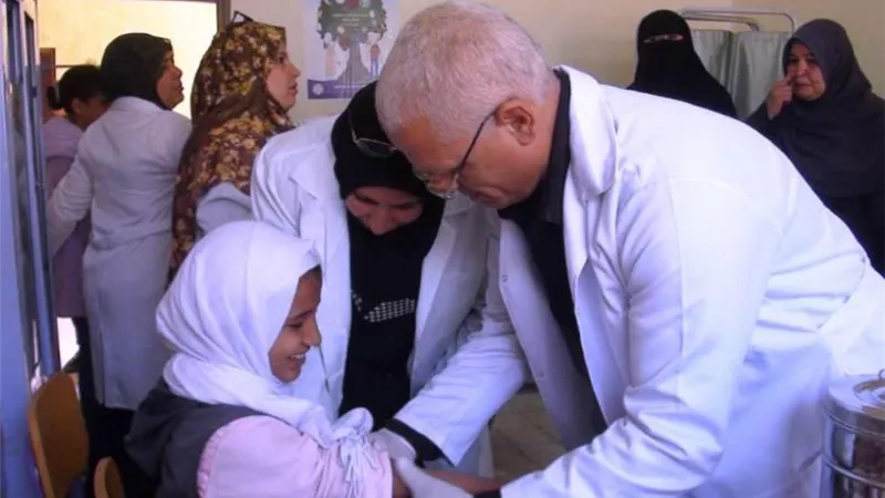 مسح طبي لتلاميذ المدارس الإبتدائية بشمال سيناء