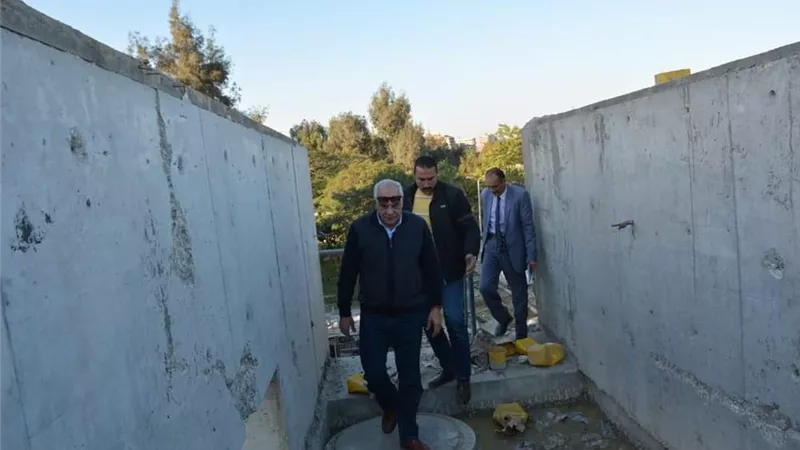 محافظ الجيزة يحذر الشركة المنفذه لمحطة مياه جزيرة الدهب بسبب تأخر تنفيذ الاعمال