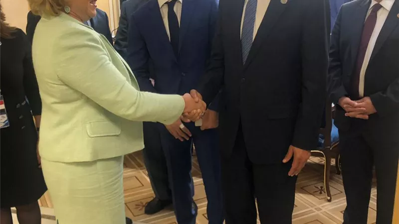 على عبدالعال يلتقي رئيسة المجلس الفيدرالي الروسي.. صور