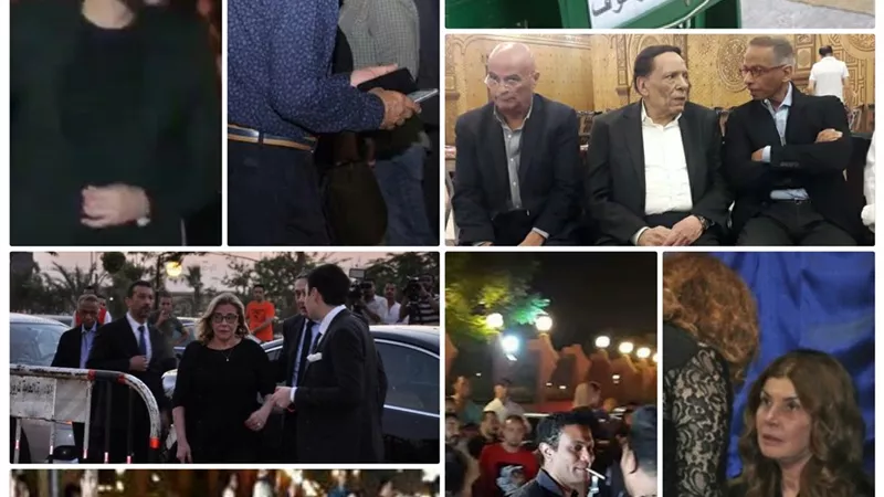 تامر حسنى ومحمد رمضان فى مقدمة الحضور بعزاء الراحل عزت ابو عوف .. صور
