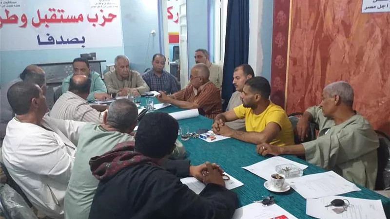قوافل بيطرية على اجندة حزب مستقبل وطن بمركز صدفا في اللقاء الشهري