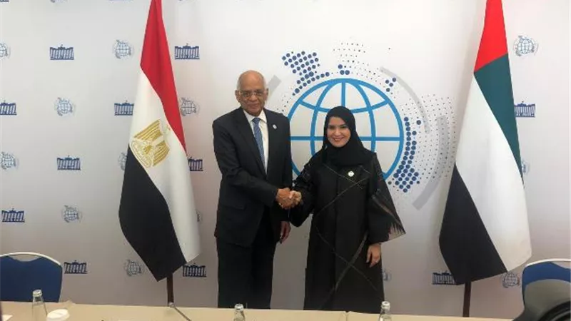على عبدالعال يلتقي أمل القبيسي رئيسة المجلس الوطني الاتحادي الإماراتي