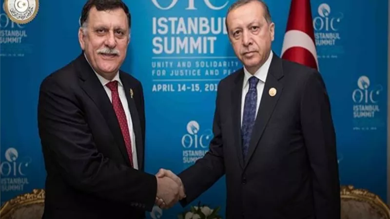 السراج في مقابلة سرية مع اردوغان لطلب زيادة الدعم التركي