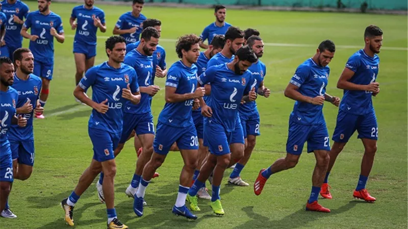 الاهلى يتدرب على فترتين فى معسكر اسبانيا