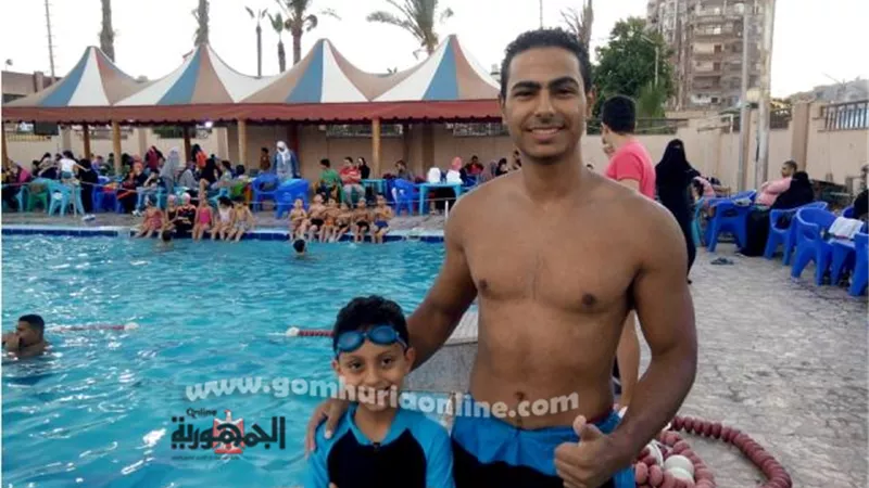ناشئ لعبة السباحة بكفرالشخ : نحلم بالعالمية ورفع علم مصر بالمحافل الدولية