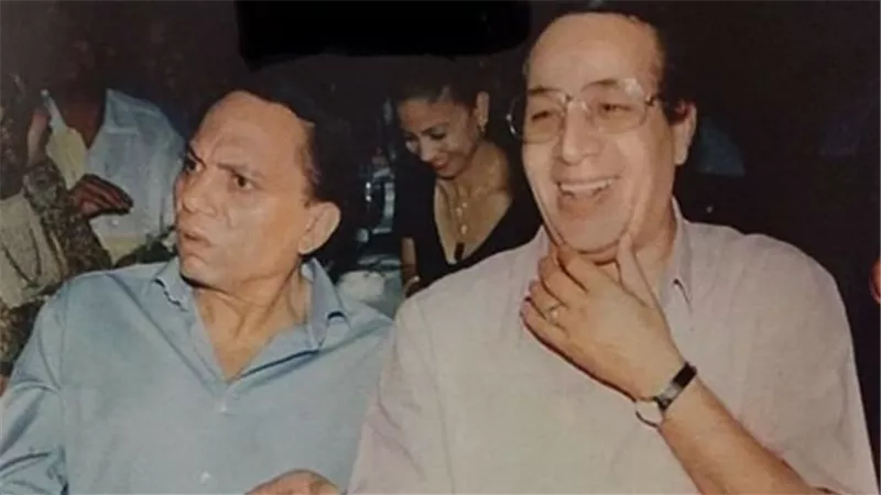 صورة نادرة تجمع الزعيم عادل امام بصاحبه سعيد صالح