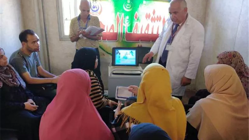 1628 مريضا بقرية المنشية الجديدة استفادوا من قافلة الصحة