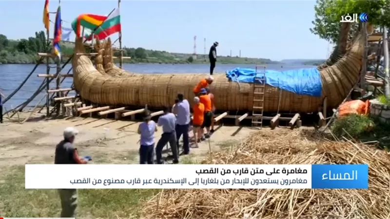 شاهد .. رحلة إلى مصر على متن قارب من القصب