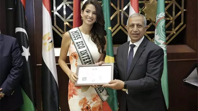 تتويج ملكة جمال العالم للسياحة والبيئة بلقب سفيرة النوايا الحسنة