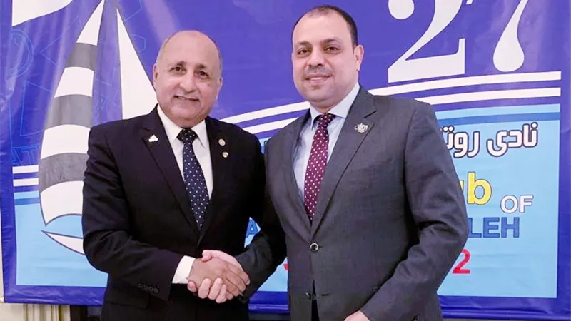 خالد مصطفي يتسلم رئاسة روتاري اسكندرية رمل بحضور شريف والي وايهاب الجندي