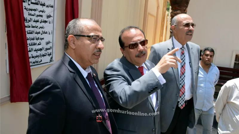 رئيس جامعة طنطا يتابع أعمال الصيانة بمنشأت كلية التجارة