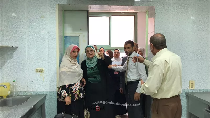 وكيل وزاره الصحه بالجيزه تتفقد قسطره قلب مستشفي ام المصريين العام