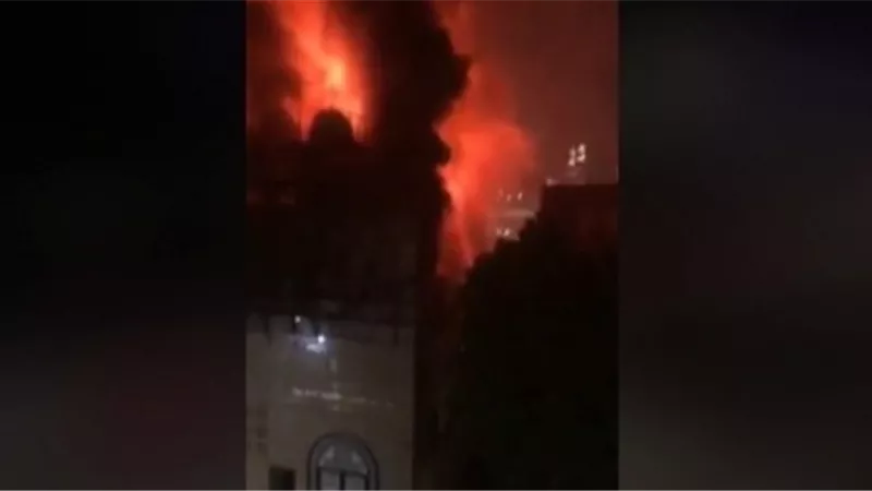 3 إصابات في حريق كنيسة الأنبا بولا