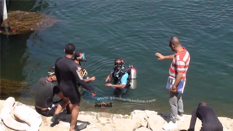 شركة مياه الأقصر تجرى تدريبات على الغطس